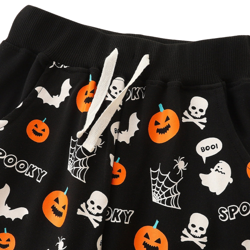 Cozy Halloween Pumpkin and Bat Kids Pajama Set - Beekee