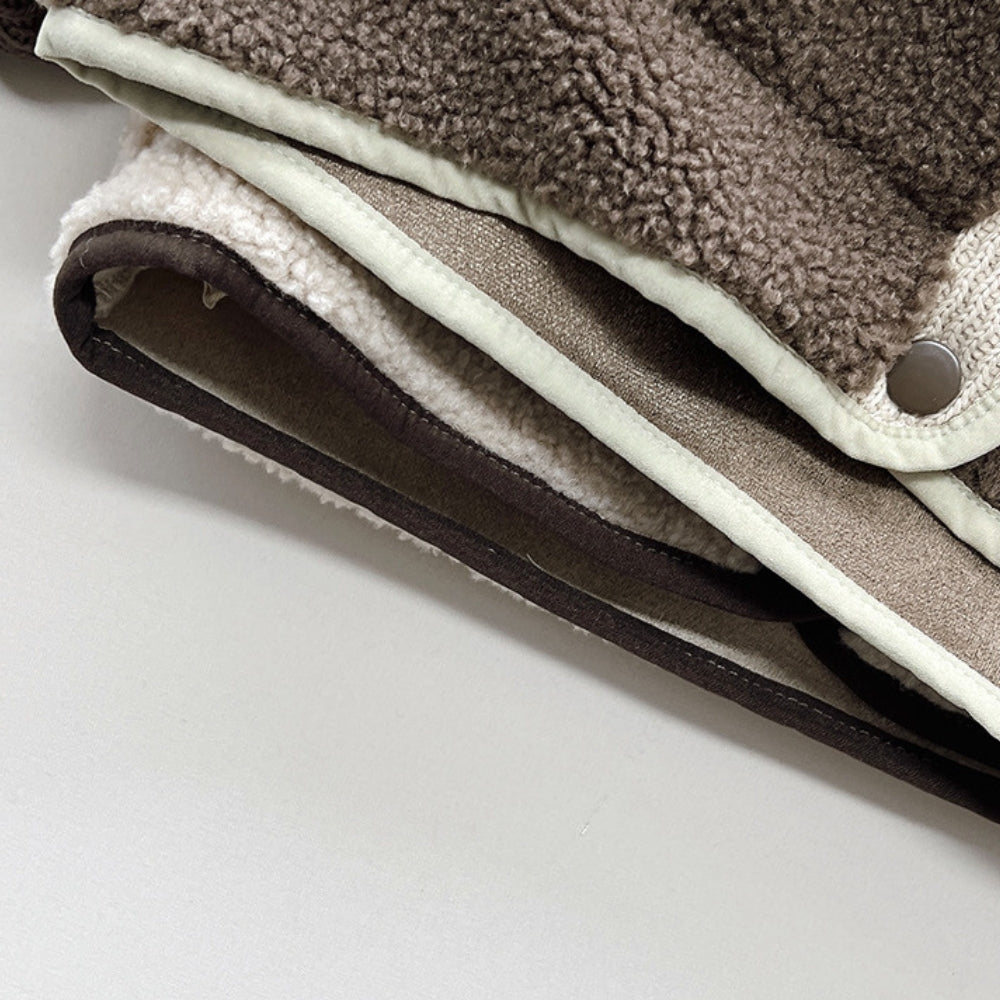 Cozy Two-Tone Sherpa Kids Jacket - Beekee