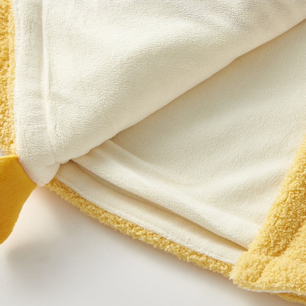 Cute Duck Hooded Fleece Poncho - Beekee