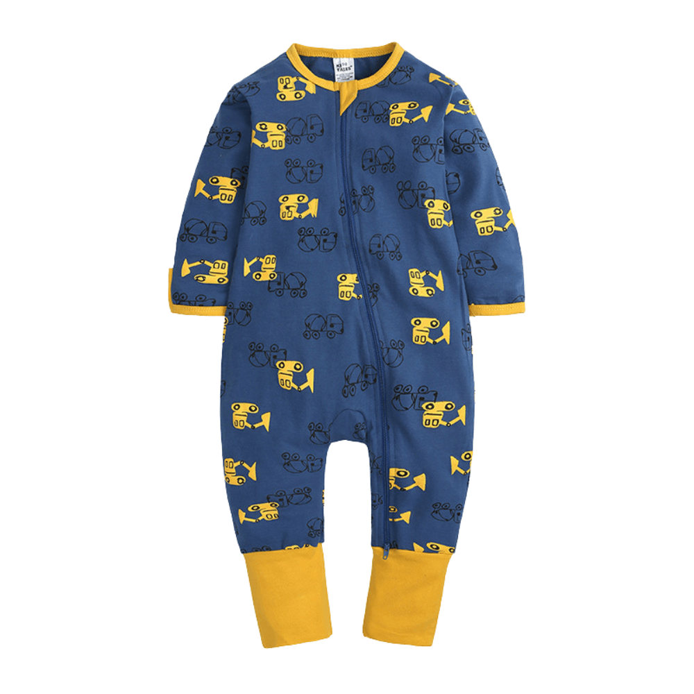 Cute Print Easy Zip Baby Romper - Beekee