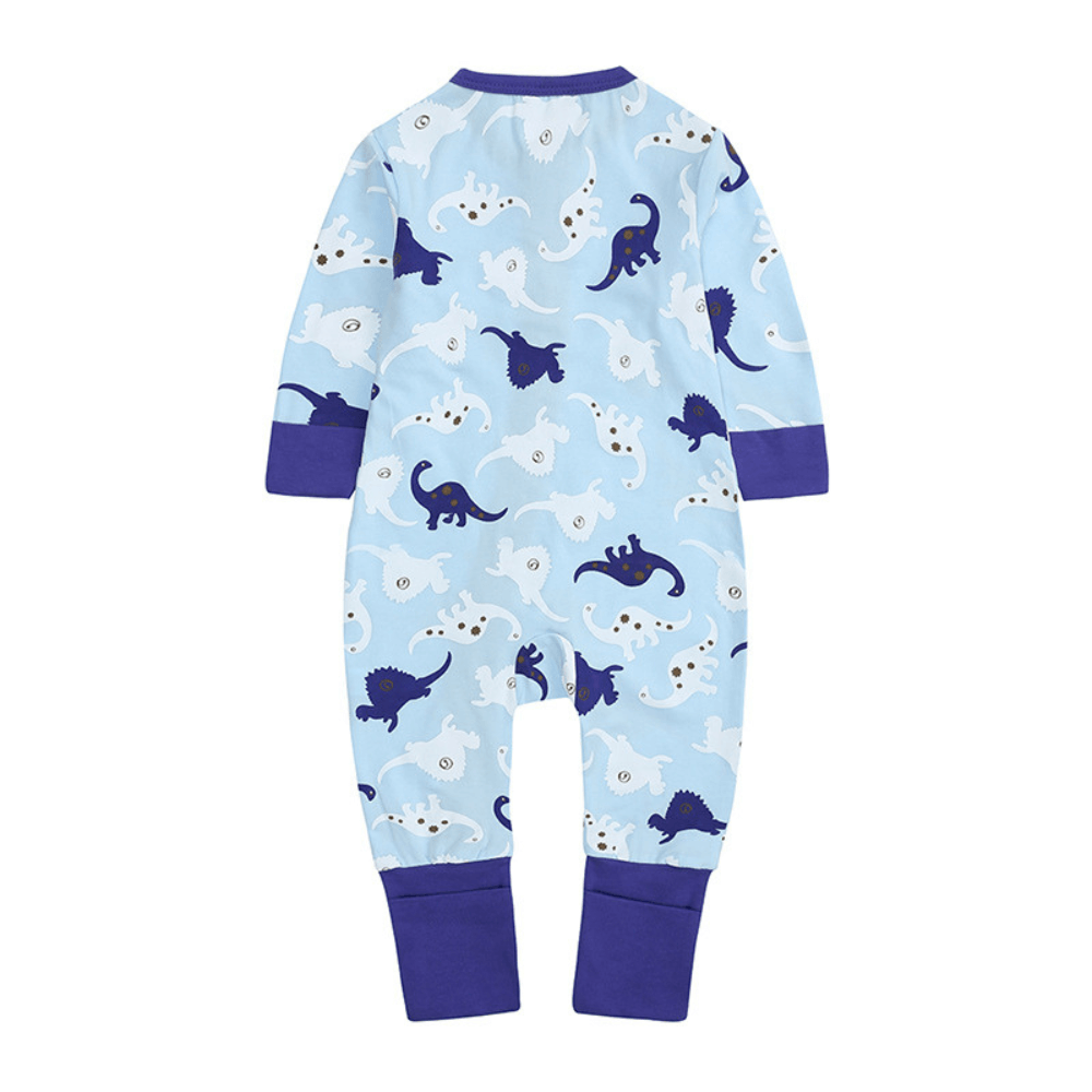 Cute Print Easy Zip Baby Romper - Beekee