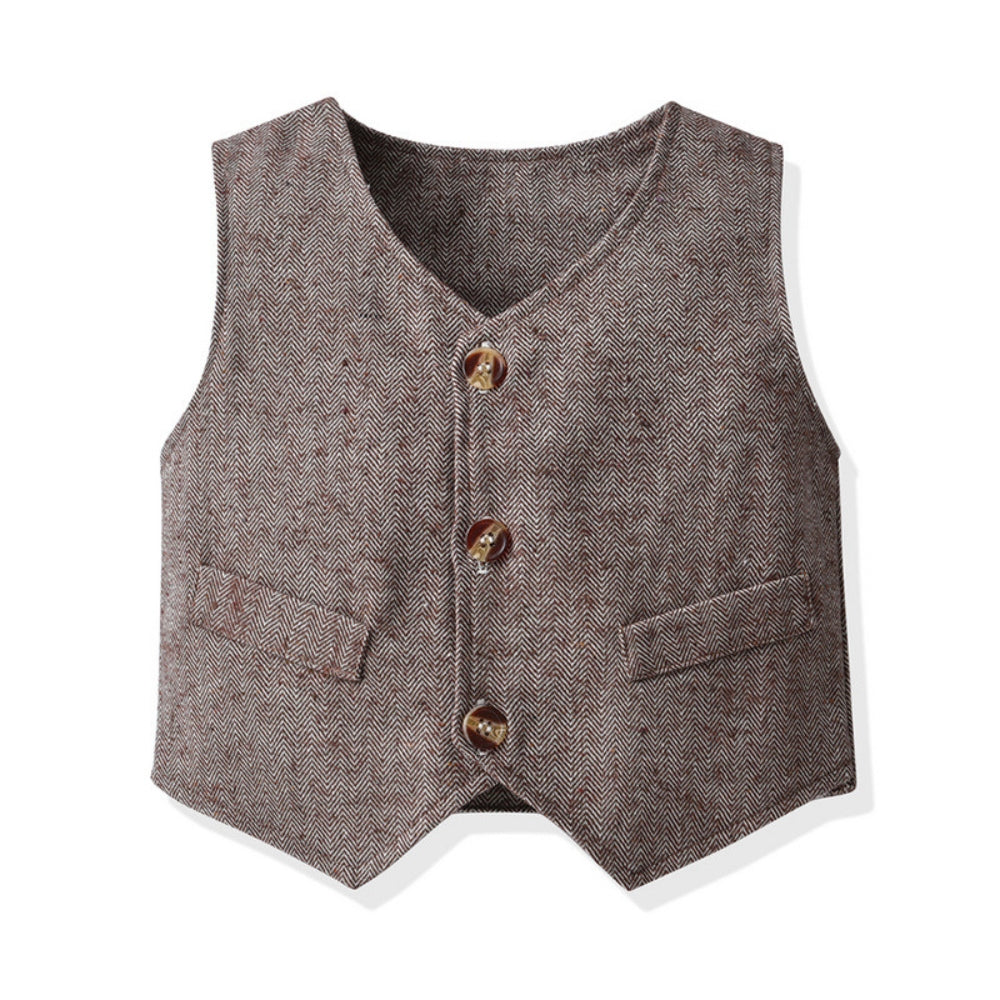 Dapper Little Gentleman Vest & Suspender Set - Beekee