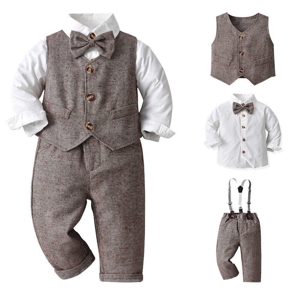 Dapper Little Gentleman Vest & Suspender Set - Beekee