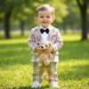 Dapper Plaid Blazer and Bow Tie Boys Set - Beekee