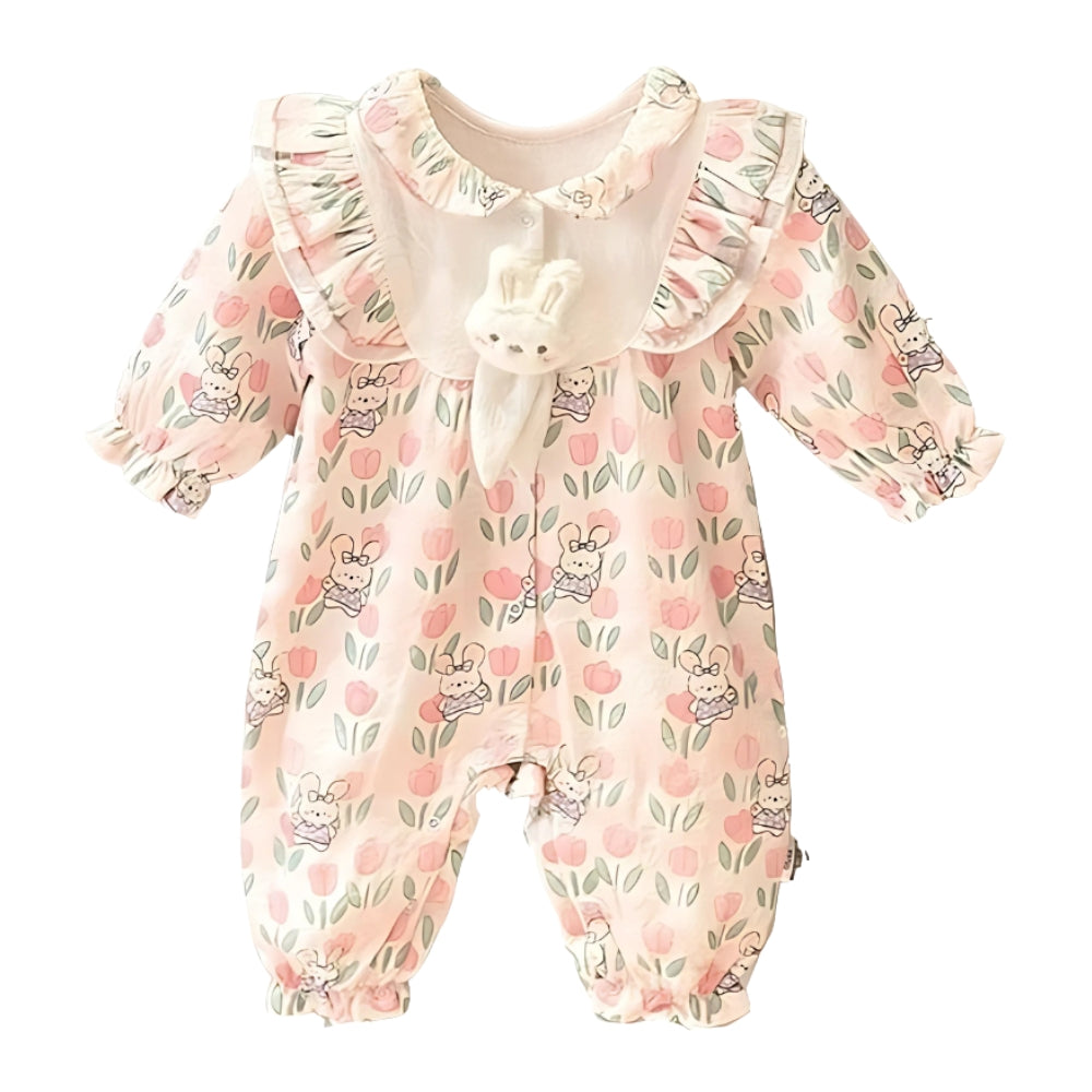 Darling Bunny & Tulip Ruffle Romper - Beekee