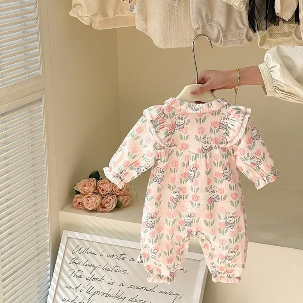 Darling Bunny & Tulip Ruffle Romper - Beekee