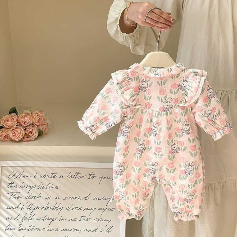 Darling Bunny & Tulip Ruffle Romper - Beekee