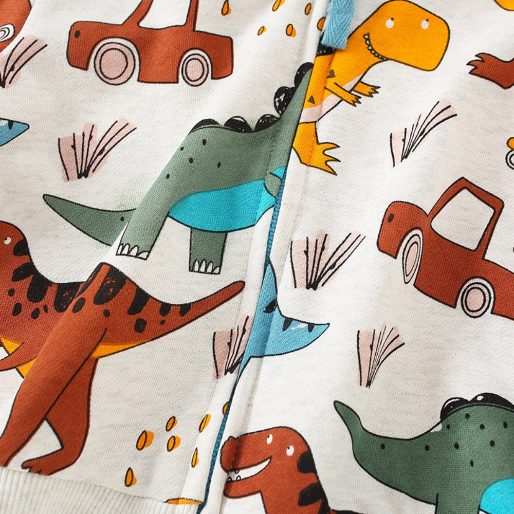 Dino Adventure Zip-Up Hoodie - Beekee