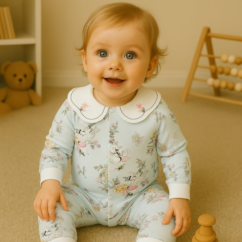 Embroidered Collar Floral Jumpsuit - Beekee