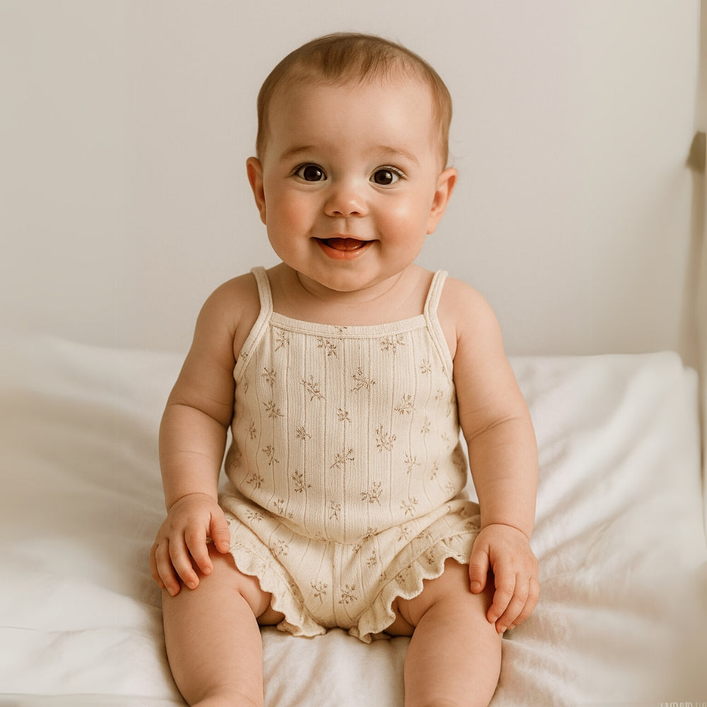 Floral Ruffle Tank Top and Shorts Set - Beekee