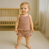 Floral Ruffle Tank Top and Shorts Set - Beekee