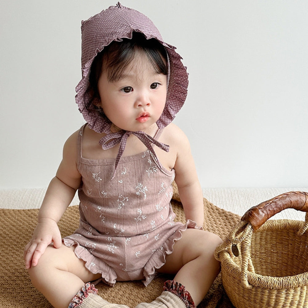 Floral Ruffle Tank Top and Shorts Set - Beekee