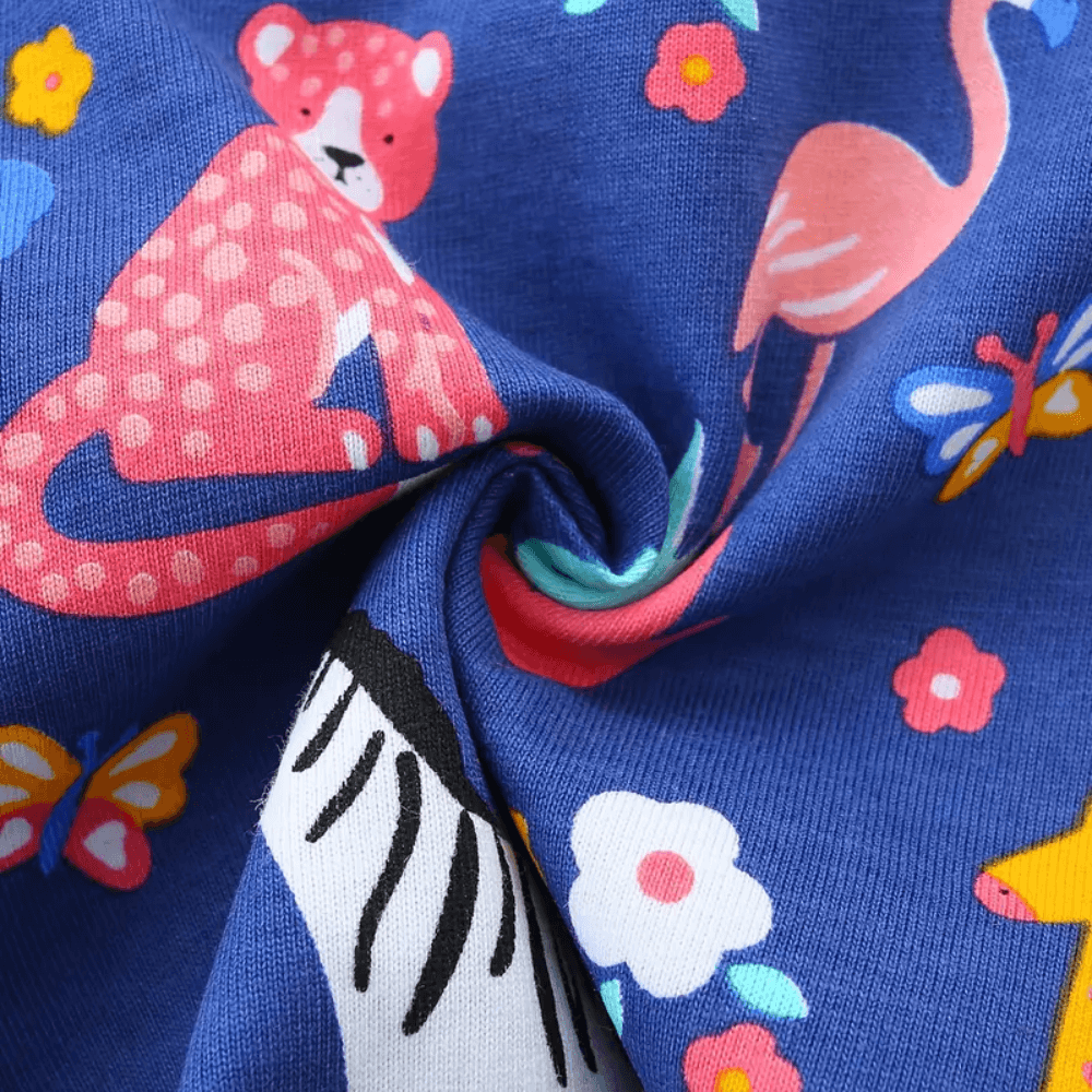 Floral Lion Ruffle Top & Safari Shorts Set - Beekee