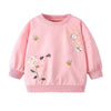Flower Print Spring Pullover Girls Sweatshirt - Beekee