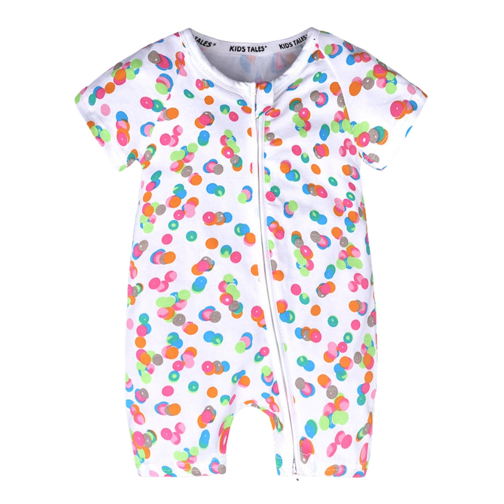 Fun Print Baby Romper with Zipper - Beekee