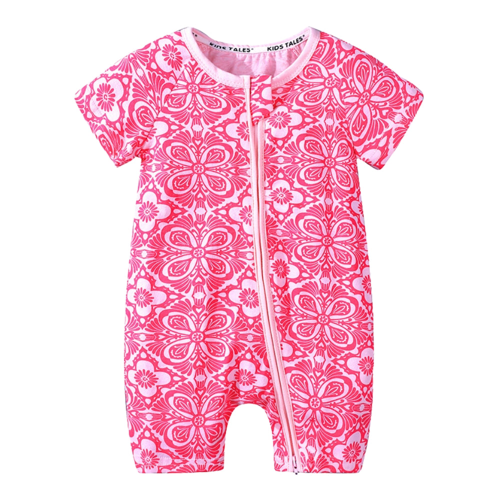 Fun Print Baby Romper with Zipper - Beekee
