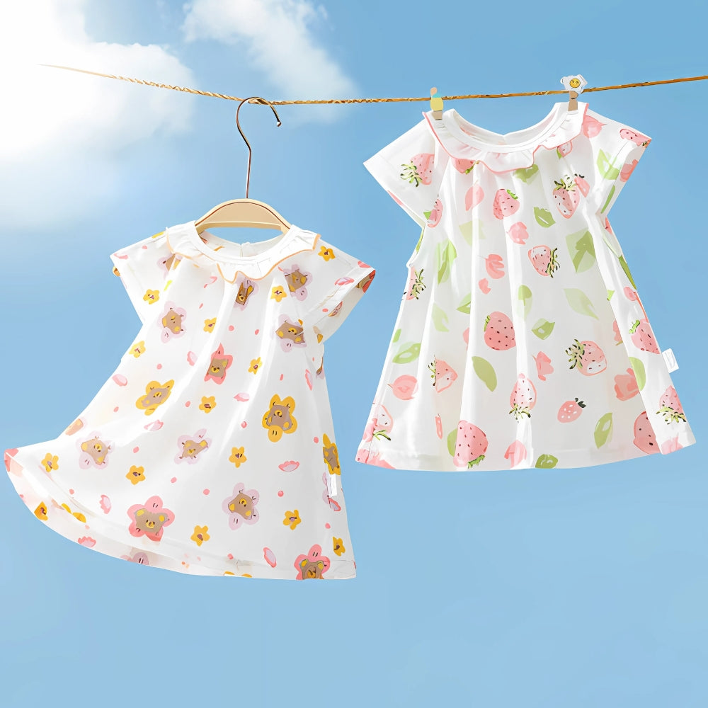 Girls Cap Sleeves Summer Dress - Beekee