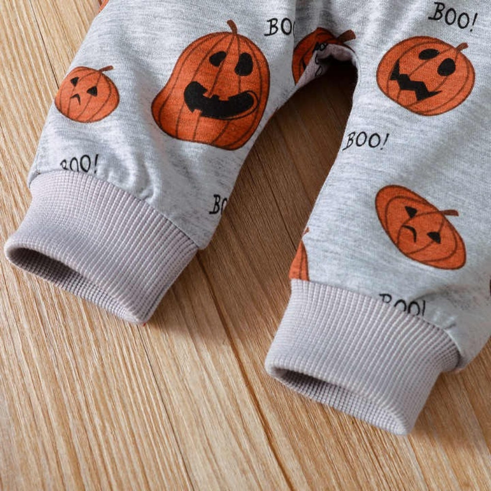 Halloween Pumpkin Cozy Fall Sweatshirt and Jogger Set - Beekee