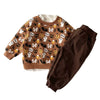 Halloween Pumpkin Sweatshirt and Corduroy Pants Set - Beekee