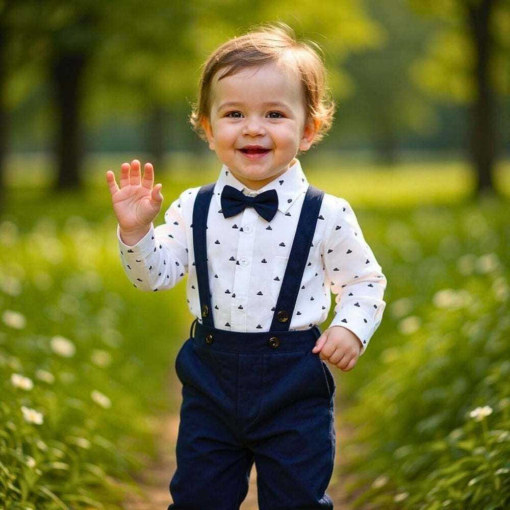 Handsome Baby Boy Bow Tie & Suspenders Set - Beekee