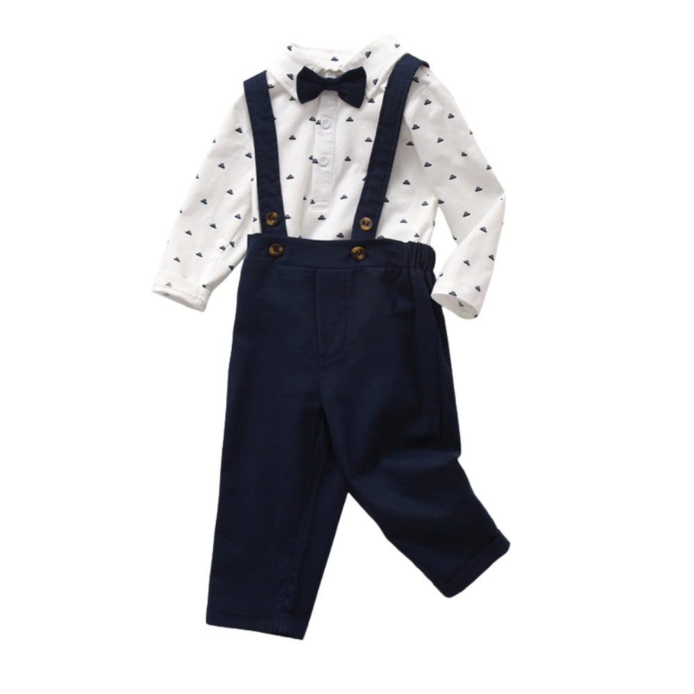 Handsome Baby Boy Bow Tie & Suspenders Set - Beekee