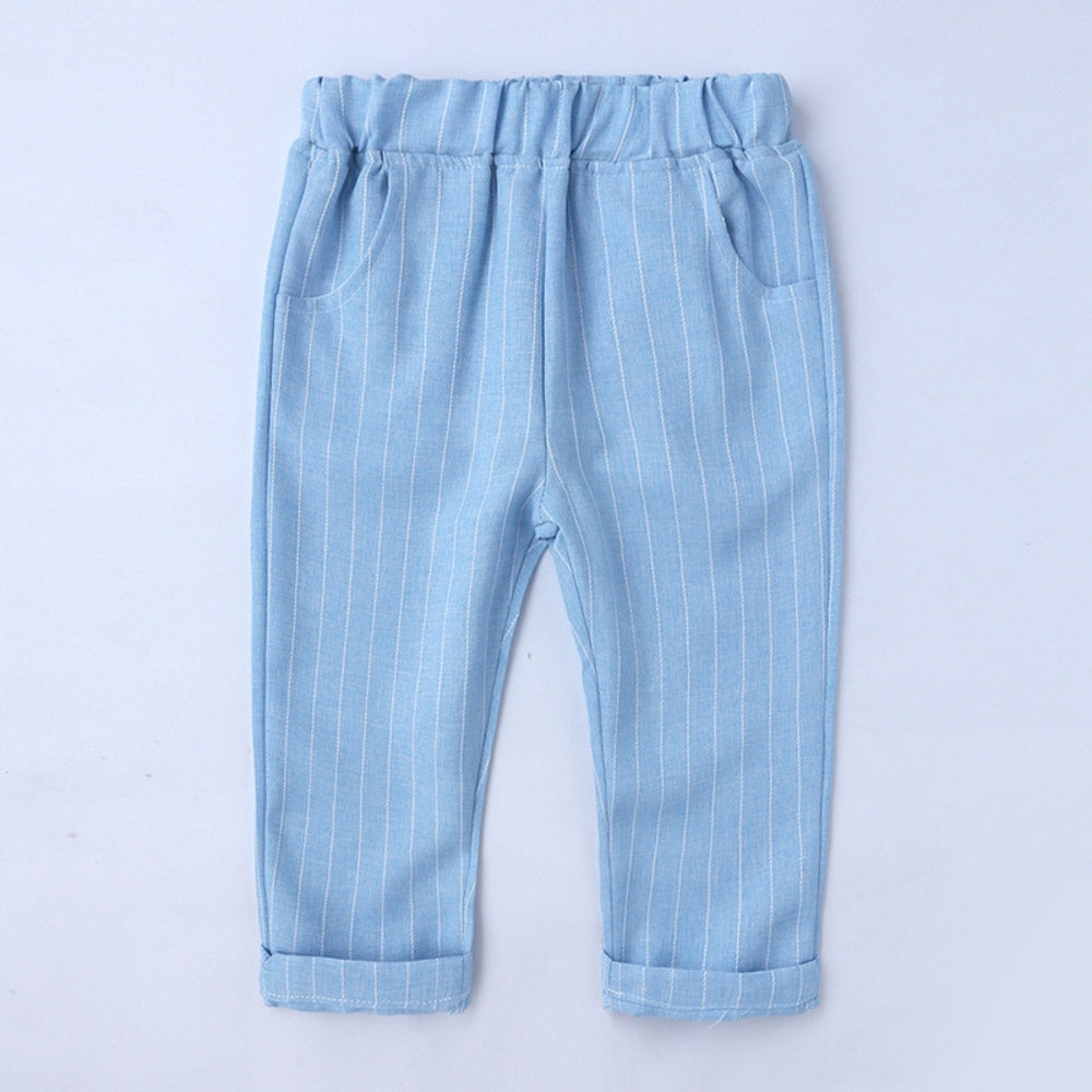 Handsome Pinstripe Vest and Bow Tie Boys Formal Set - Beekee