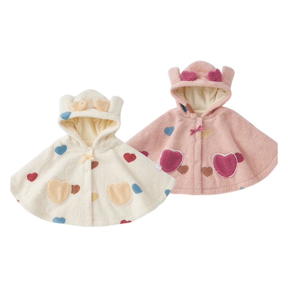 Heart-Shaped Pocket Bear Hooded Poncho - Beekee