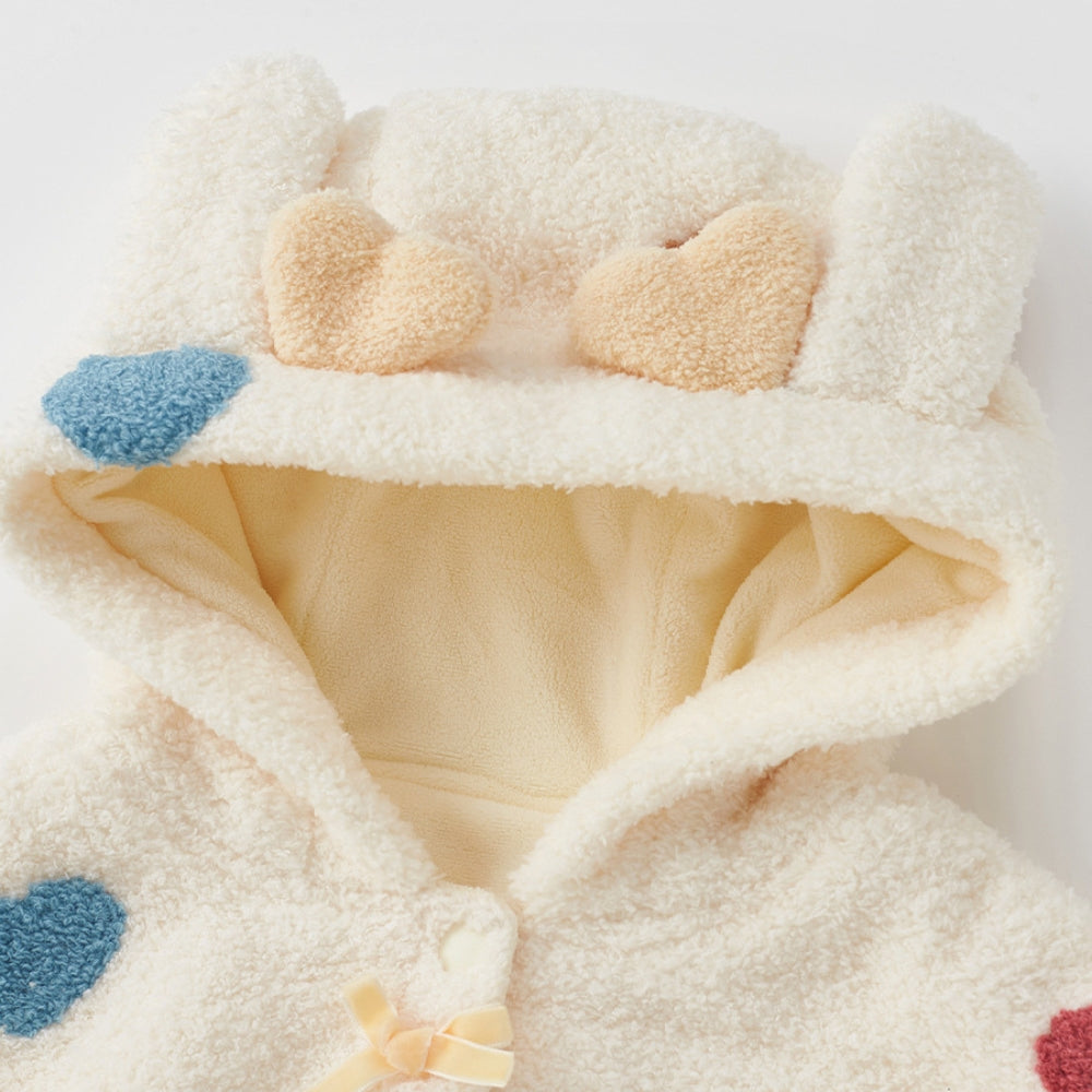 Heart-Shaped Pocket Bear Hooded Poncho - Beekee