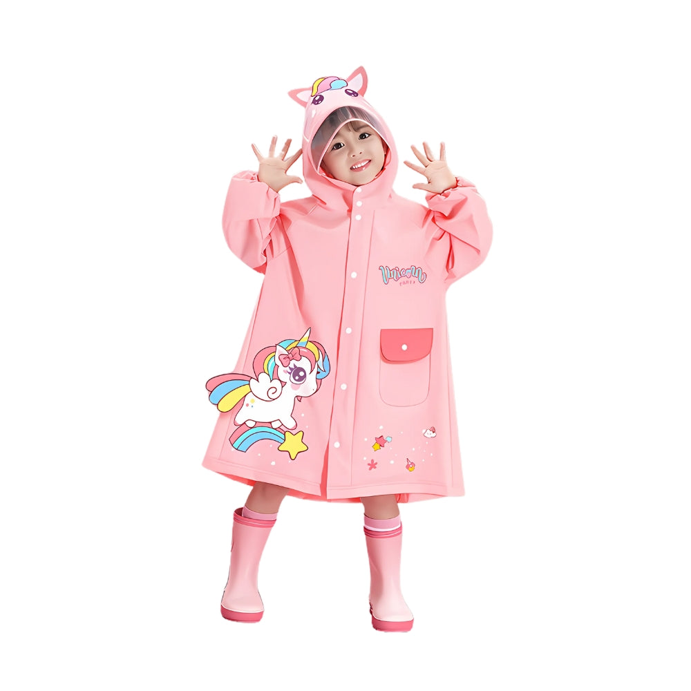 Kids Cartoon Waterproof Raincoat Set - Beekee
