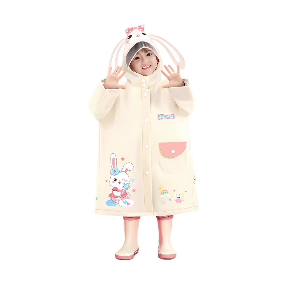 Kids Cartoon Waterproof Raincoat Set - Beekee