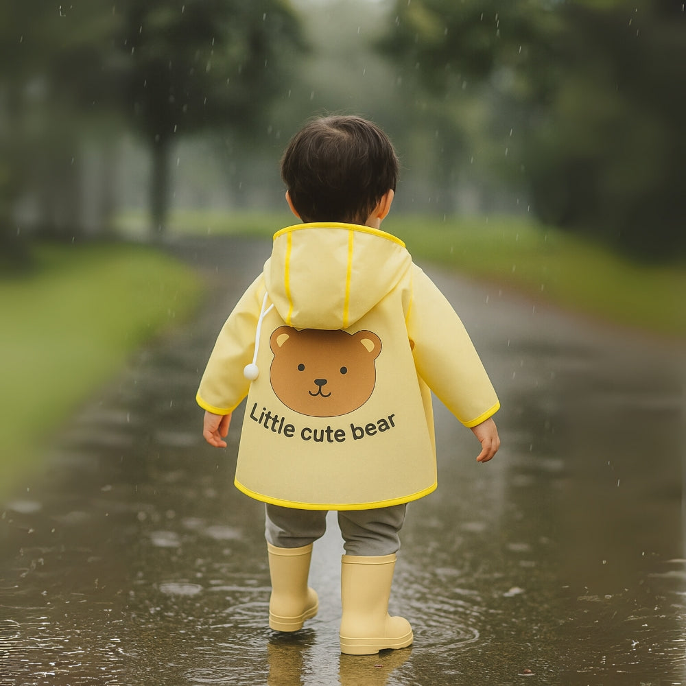 Kids Transparent Cartoon Raincoat - Beekee