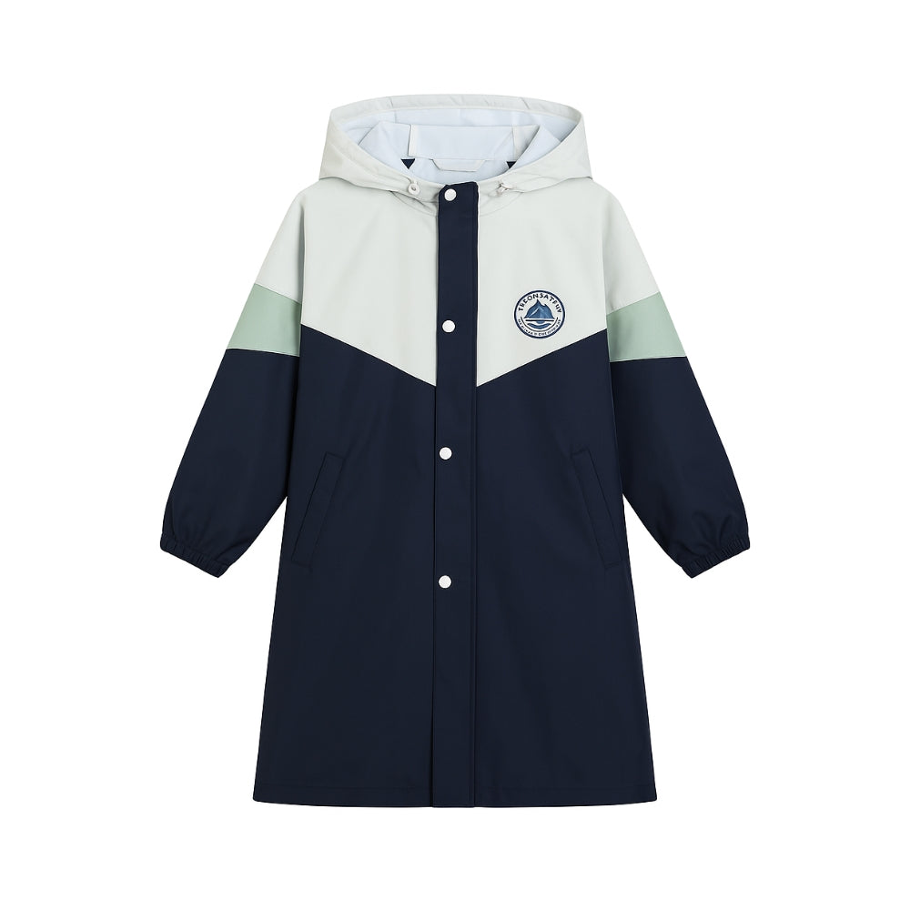 Kids’ Colorblock Hooded Raincoat - Beekee
