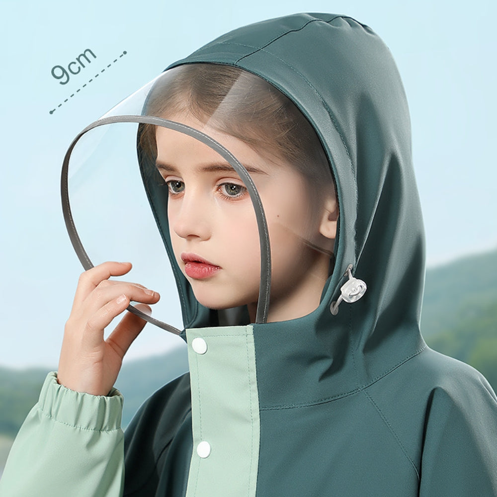 Kids’ Colorblock Hooded Raincoat - Beekee