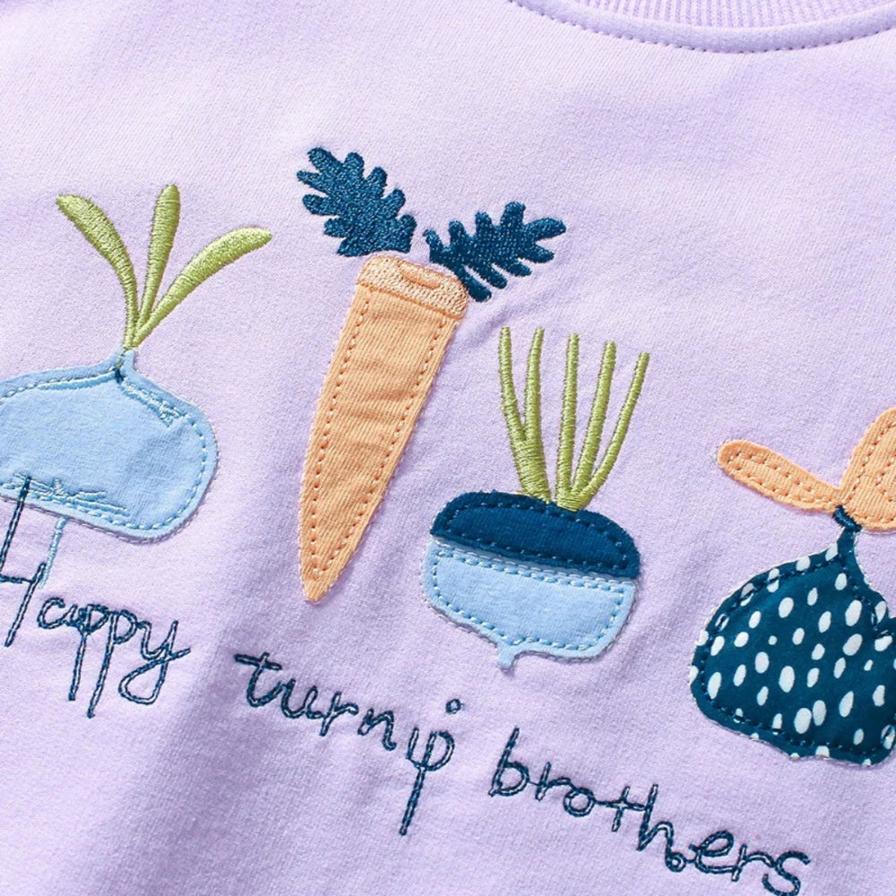Lavender Turnip Brothers Sweatshirt and Leggings Set - Beekee