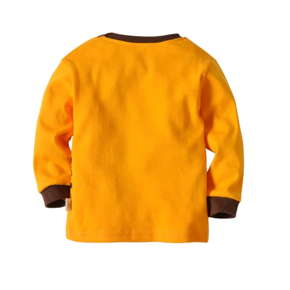 Lion Face Striped Matching Sweat Set - Beekee