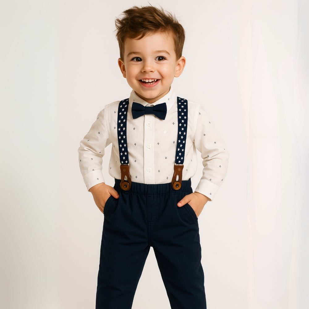 Little Gentleman Suspender Outfit Set - Beekee