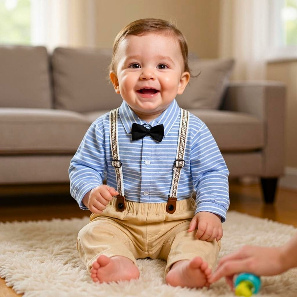 Little Gentleman Suspender Outfit Set - Beekee