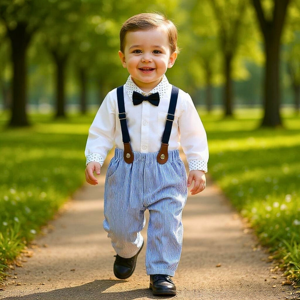 Little Gentleman Suspender Outfit Set - Beekee