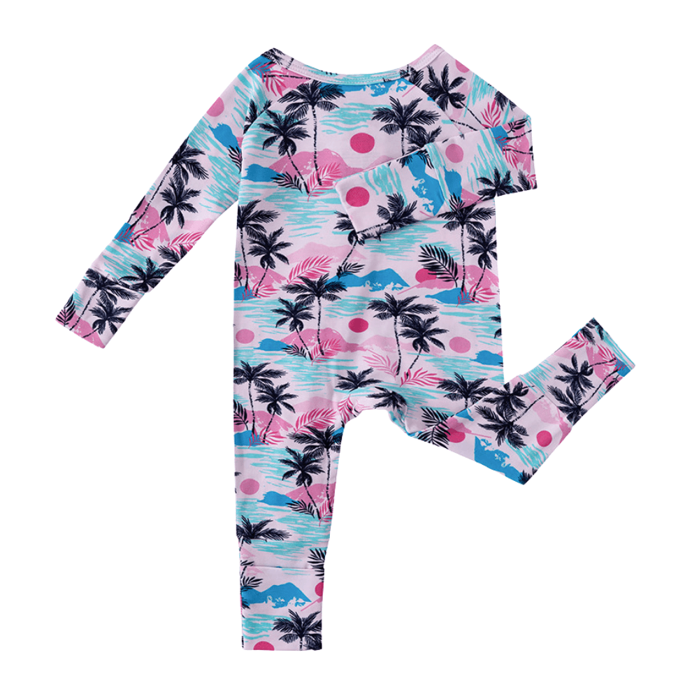 Lovely Tropical Sunset Print Baby Romper - Beekee