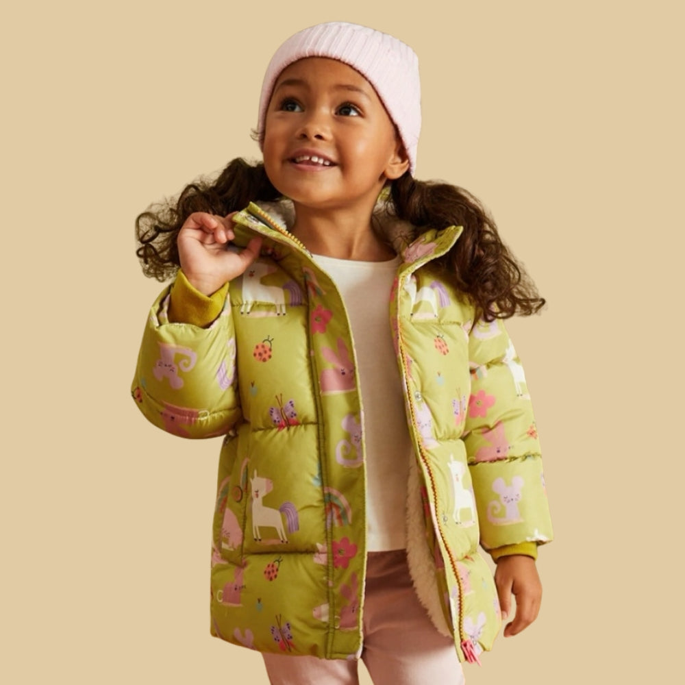 Magical Unicorn and Rainbow Puffer Jacket - Beekee