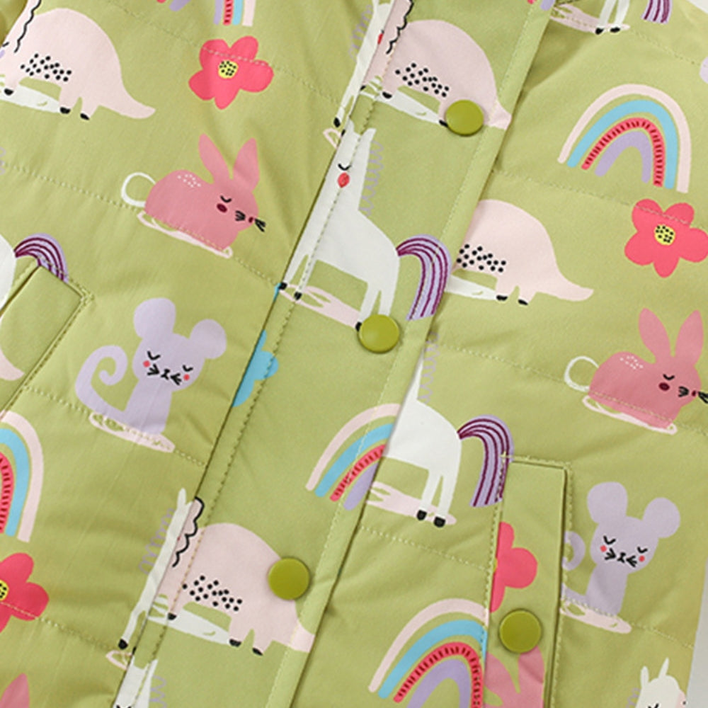 Magical Unicorn and Rainbow Puffer Jacket - Beekee