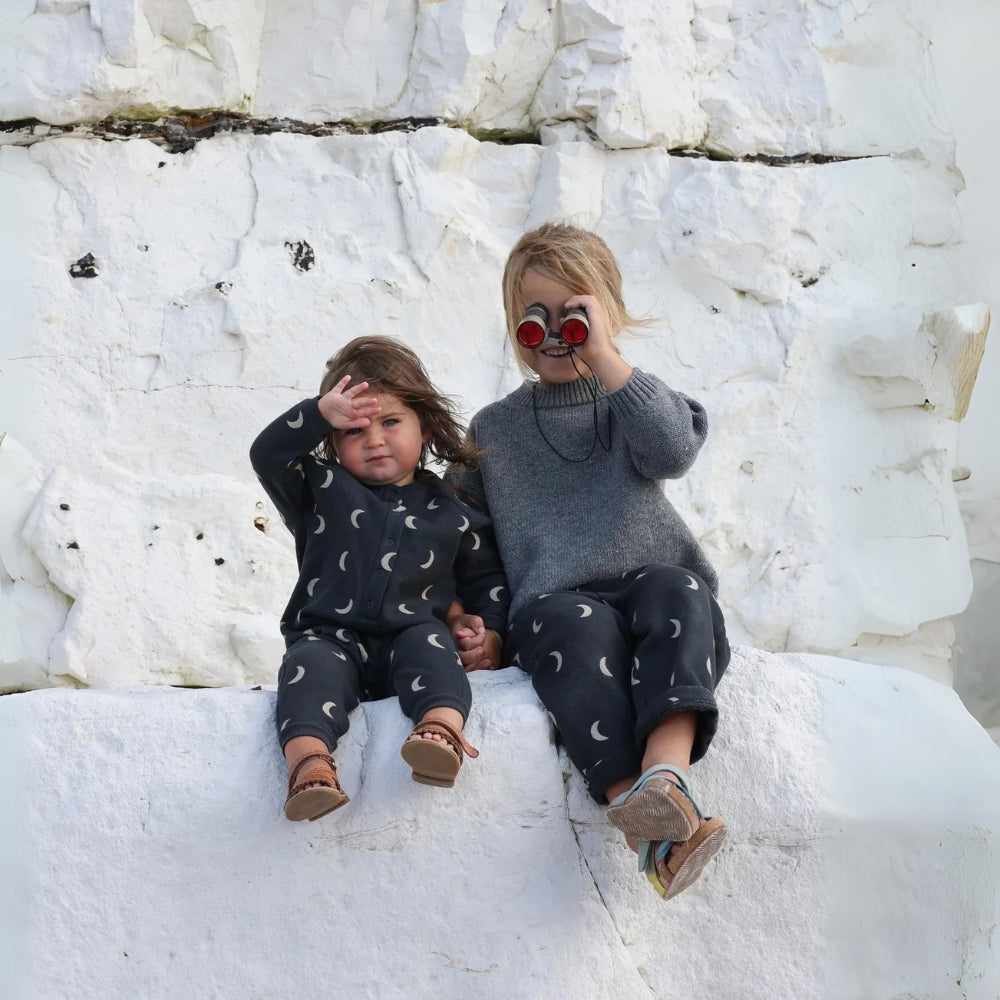 Moon Print Soft and Warm Baby Jumpsuit - Beekee