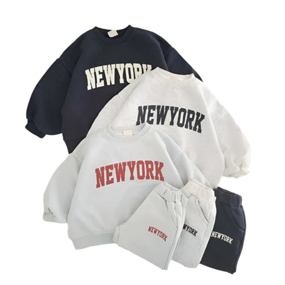 New York Crewneck Sweatshirts and Jogger Set - Beekee
