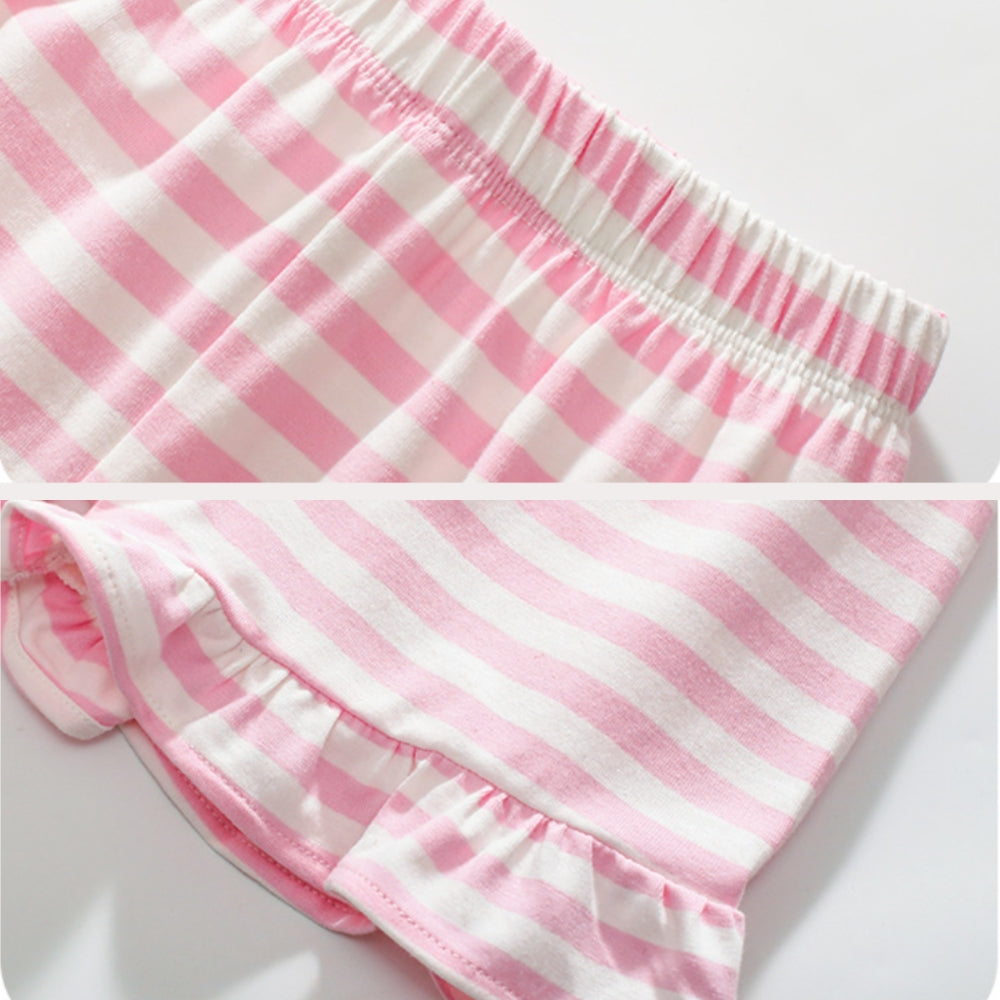 Pink Bunny Ruffle T-Shirt and Shorts Play Set - Beekee