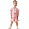 Pink Bunny Ruffle T-Shirt and Shorts Play Set - Beekee