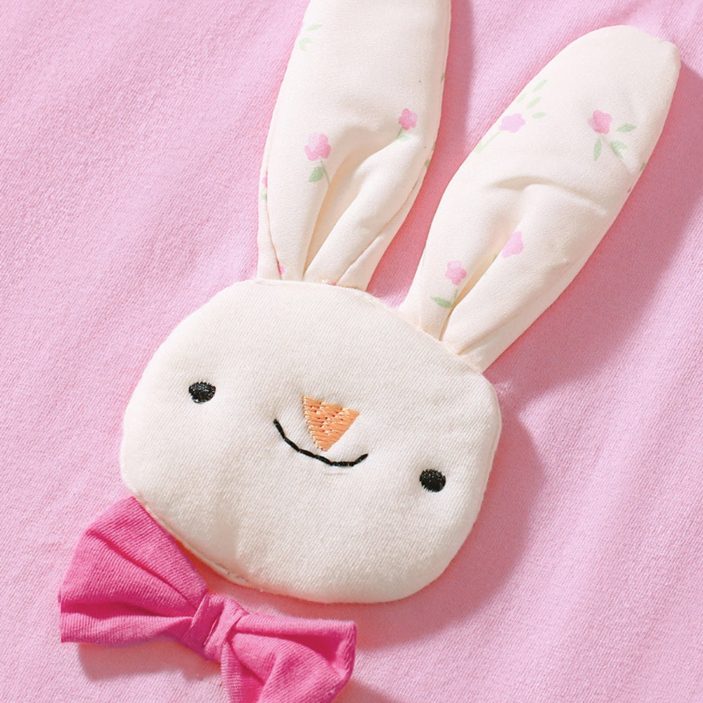 Pink Bunny Ruffle T-Shirt and Shorts Play Set - Beekee