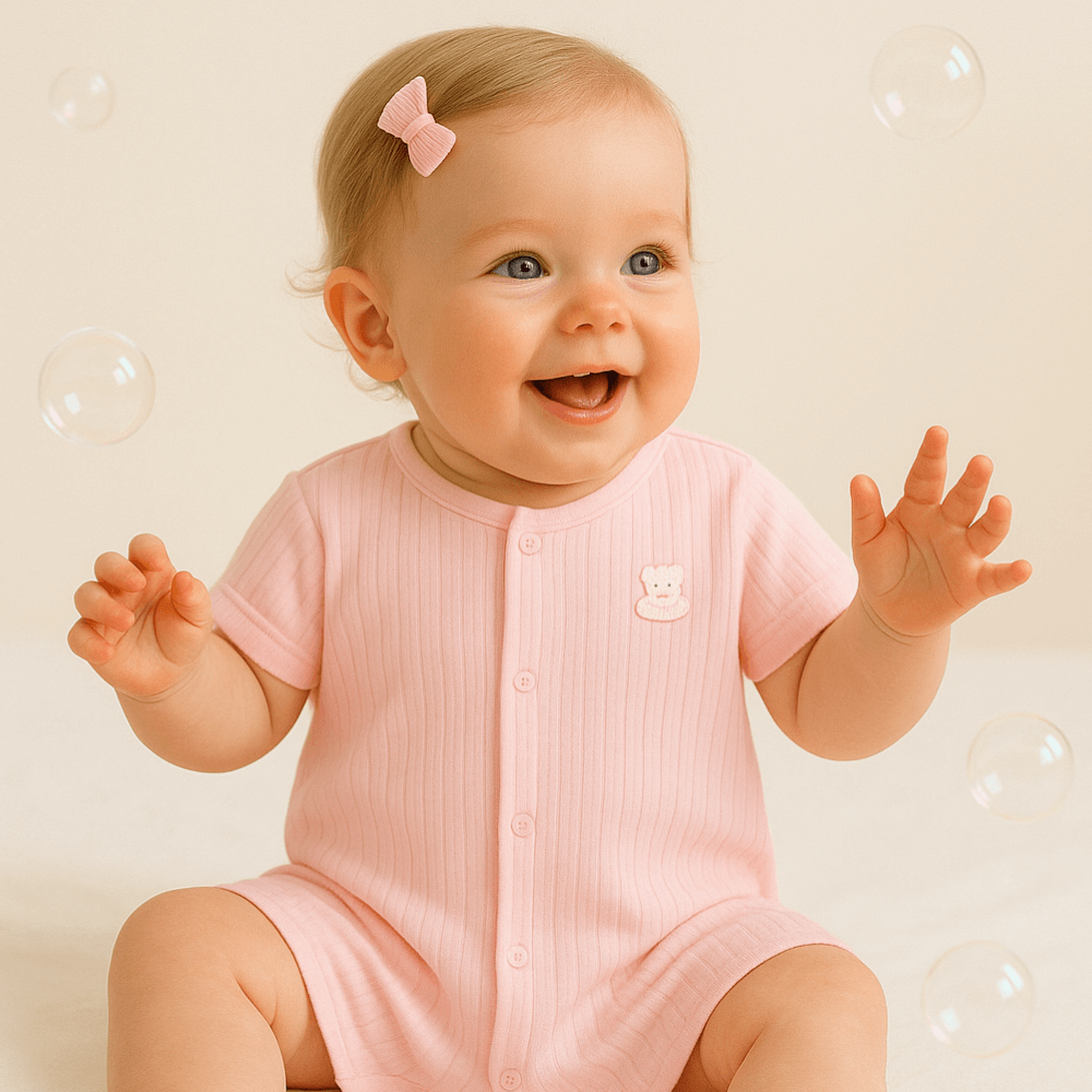 Playful Print Cotton Romper - Beekee