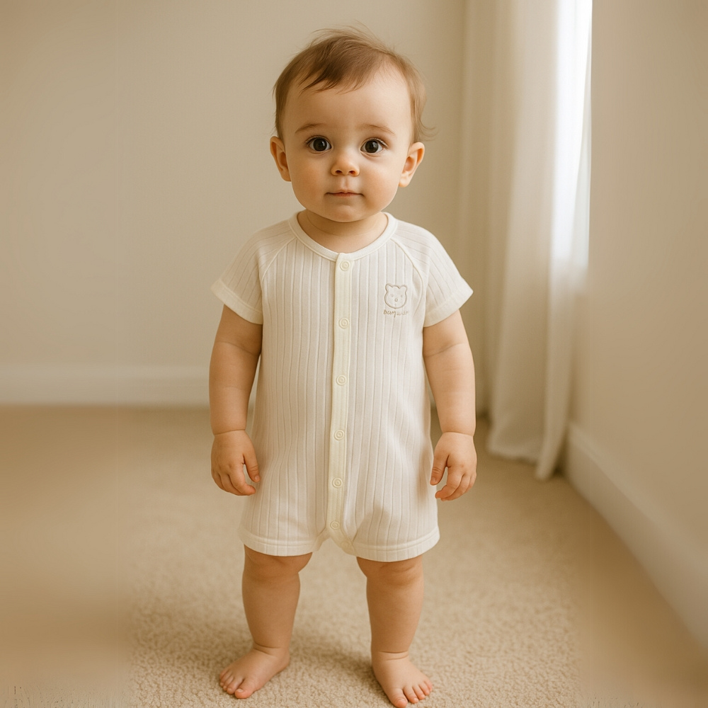 Playful Print Cotton Romper - Beekee