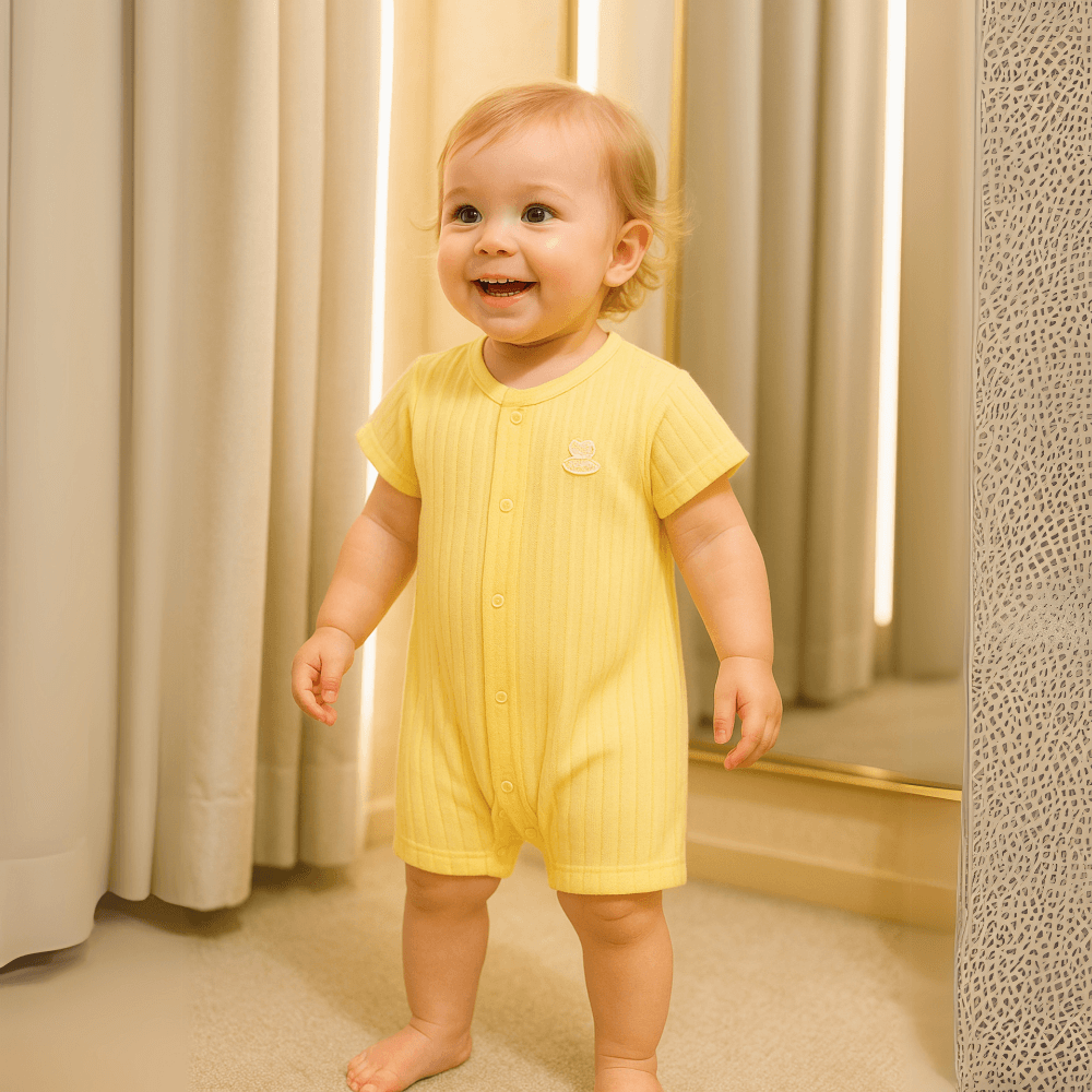Playful Print Cotton Romper - Beekee