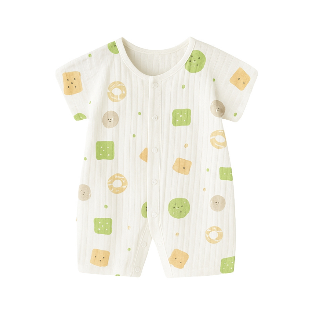 Playful Print Cotton Romper - Beekee